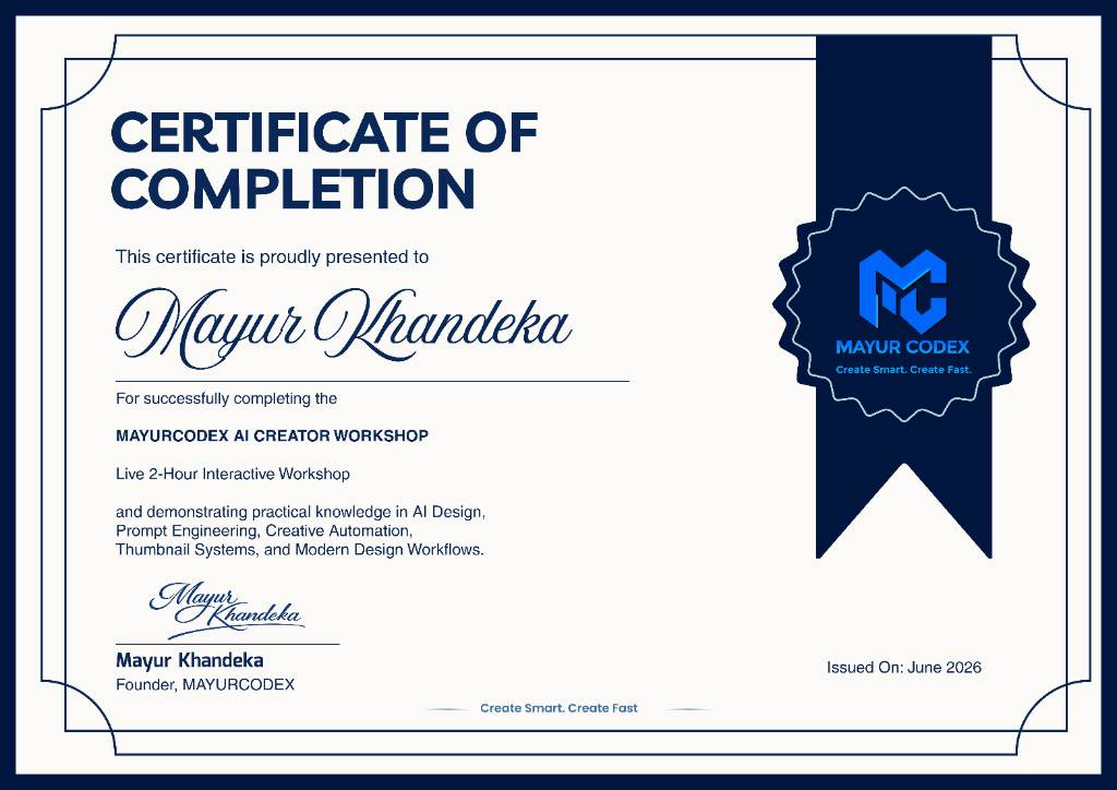 Workshop Completion Certificate